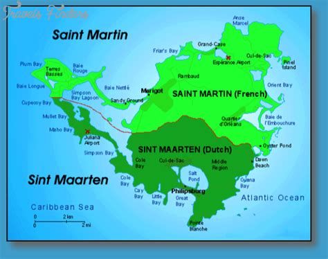 Sint Maarten Map - TravelsFinders.Com