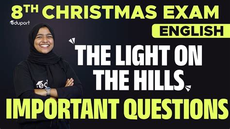 Class 8 Christmas Exam English Important Questions The Light On The