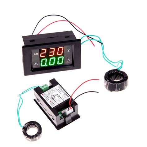 White Ac 300v 110v 220v 100a Digital Ammeter Voltmeter Lcd Panel Amp