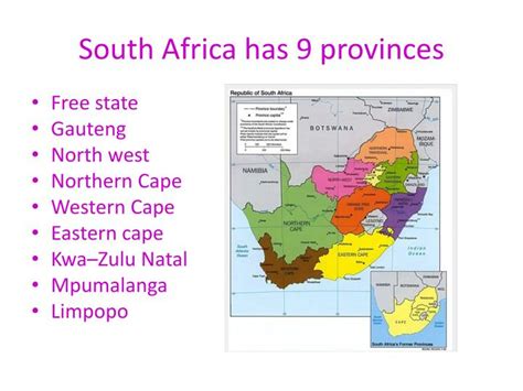 9 Provinces South Africa Map - Map