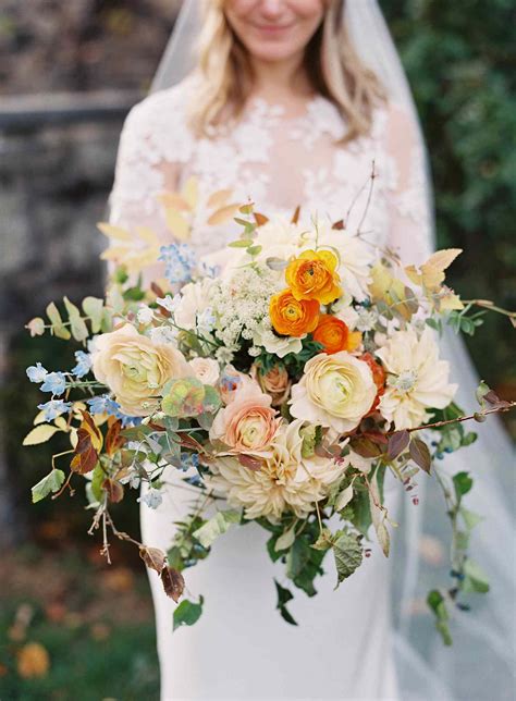 Large Wedding Bouquets Fall Colors