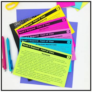 Point Of View Task Cards Point Of View Passages And Graphic Organizers