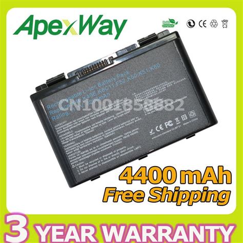 Apexway Battery For Asus K Ij K Il K In K K I K Ic K L K C