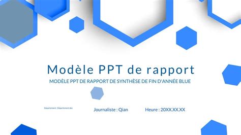 Meilleurs Mod Les Powerpoint De Rapport De Synth Se Annuel Bleu