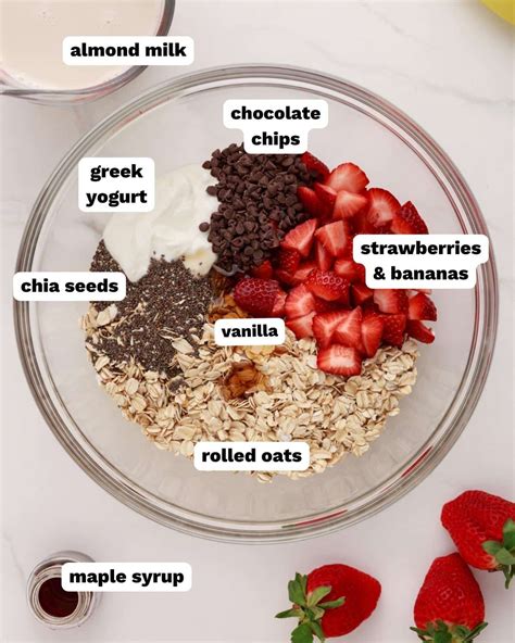 Strawberry Banana Overnight Oats Tastes Of Lizzy T