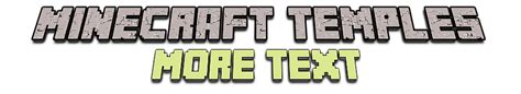 Minecraft Temples Font Style Textcraft