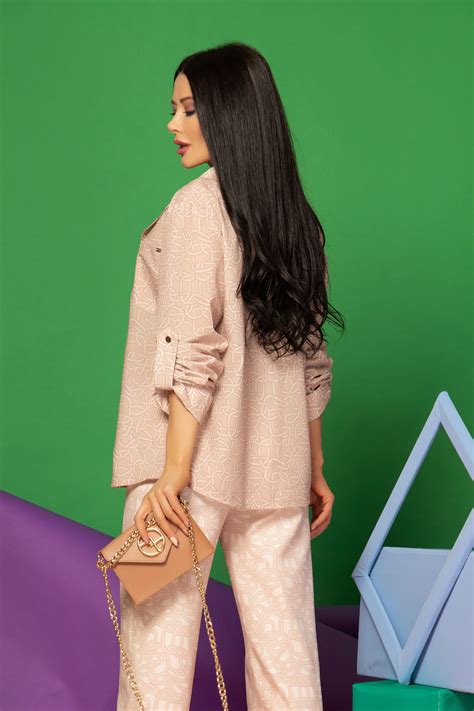 Small Circles Big Checks Риза Luxury Nude Alessa