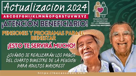 PENSIONES Y PROGRAMAS PARA EL BIENESTAR CUÁNDO SE REALIZARÁN LOS