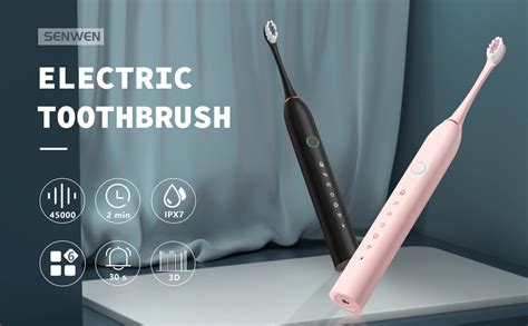 Amazon Senwen Pack Rechargeable Electric Toothbrushes For Adults