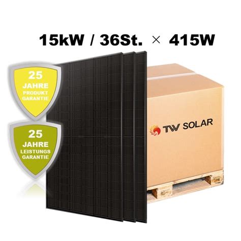 15kwp Pv Anlage36xtw Solar415w Schindelmodule Th415p Mb7 44scf Full Black