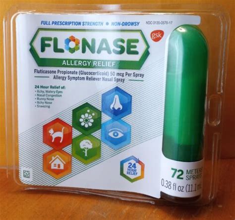 Flonase Allergy Relief Nasal Spray Fluticasone Propionate 72 Sprays