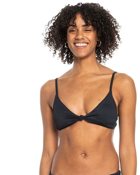 Roxy Rib Love The Surf Knot Bikini Top ERJX304759 Schwarz Ab 17 95