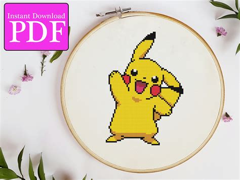 Pikachu Cross Stitch Pattern - Etsy Canada