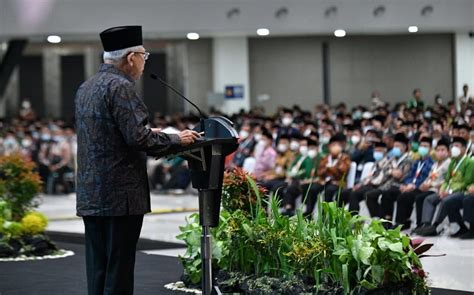 Momen Wapres Maruf Amin Ucapkan Salam Penutup Khas Muhammadiyah Dan Nu