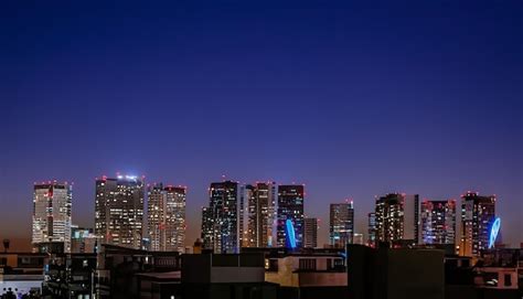 Premium Photo | City skyline at night