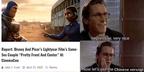 Impressive Very Nice Report Disney And Pixar S Lightyear Film S Same Sex Couple Pretty Front