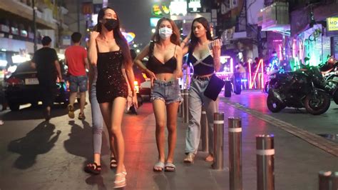 [4k] Thailand Bangkok Night Street Scenes So Many Gorgeous Ladies