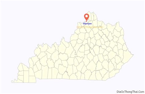 Map of Warsaw city, Kentucky