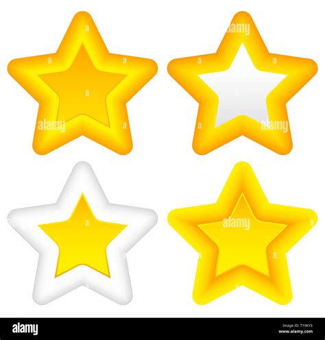 Five Pointed Gold Stars Cut Out Stock Images And Pictures Alamy