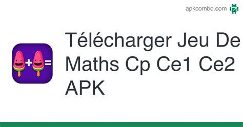 Jeu De Maths Cp Ce1 Ce2 Apk Android Game Télécharger Gratuitement