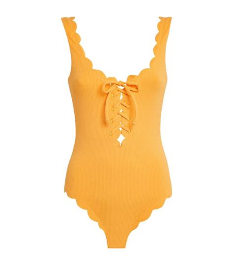 Womens Marysia Orange Palm Springs Tie Swimsuit Harrods UK