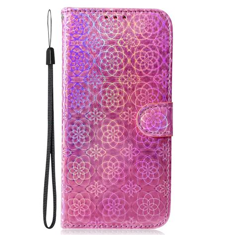 For Infinix Hot I Colorful Magnetic Buckle Leather Phone Case Pink Alexnld