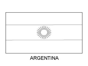 Argentina Flag Printable , Argentina Flag Coloring Sheet | TPT