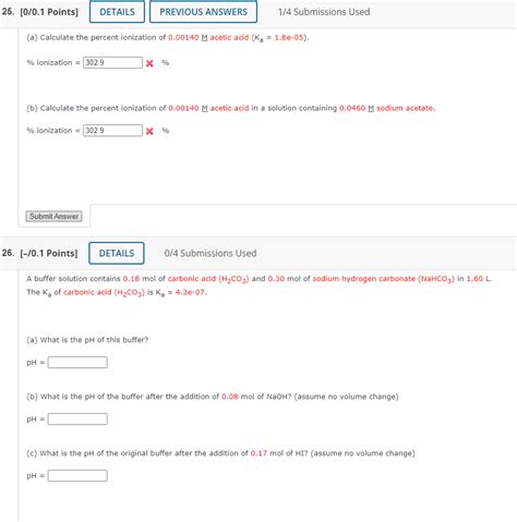 A Calculate The Percent Ionization Of 000140m