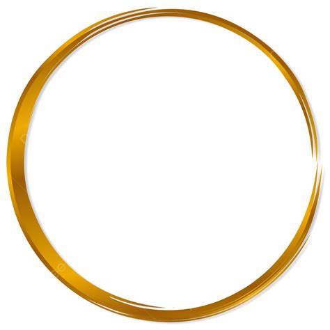 Aesthetic Golden Circle Frame Frames Circle Golden Png Transparent