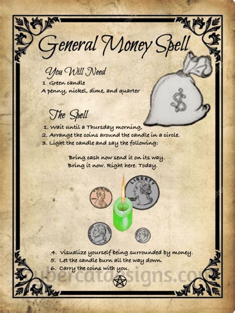 General Money Spell Book Of Shadows Money Spells That Work Money