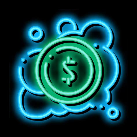 Laundered Cash Money Neon Glow Icon Illustration 19479871 Vector Art At