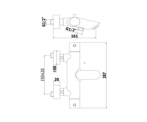 Paffoni Light Bateria Wannowo Natryskowa Z Termostatem LIQ022CR