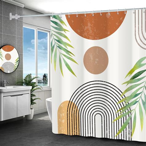 Toengs Boho Shower Curtains For Bathroom Boho Decor Mid