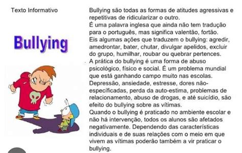 Diga Não Ao Bullying Texto