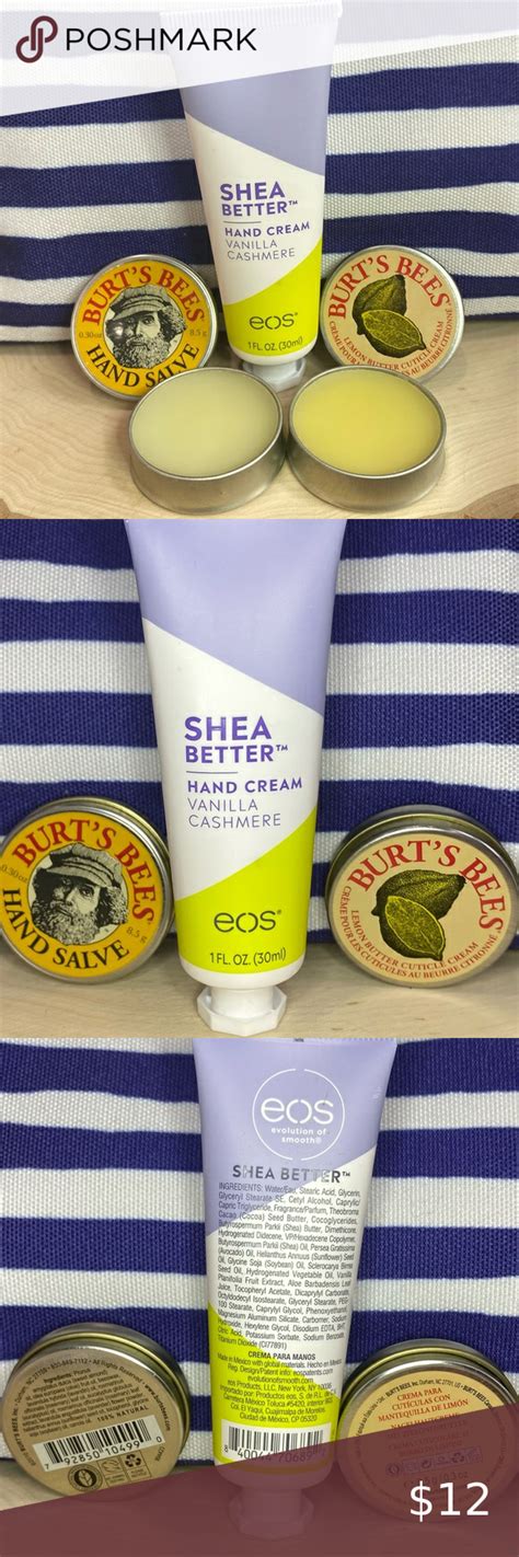 Hand Care Set Burts Bees Hand Salve Cuticle Cream Eos Shea