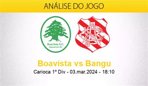 Estatísticas De Bangu Atlético Clube X Boavista Sport Club - Prognóstico Boavista Bangu