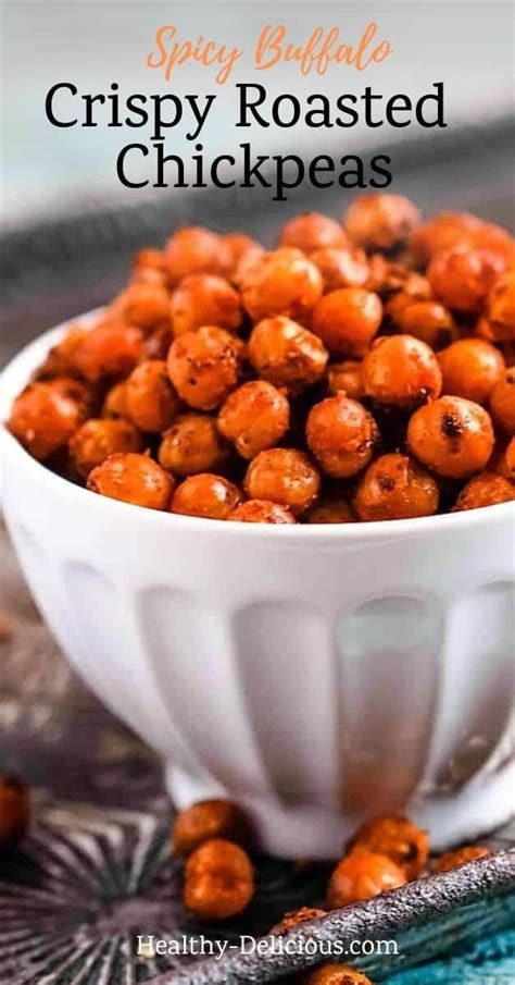 Spicy Buffalo Roasted Chickpeas Healthy Snack Recipe