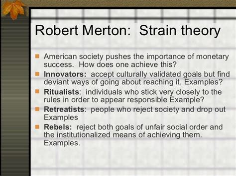 Robert Mertons Strain Theory