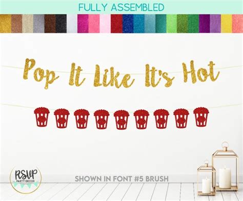 Pop It Like It S Hot Banner Popcorn Garland Popcorn Etsy