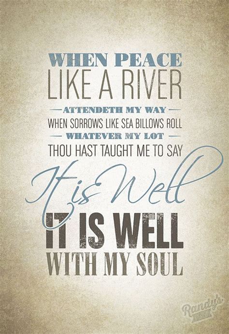 Christian Hymn Lyrics Typography Art On Canvas It Is Well Etsy Hymns Lyrics Christian Song