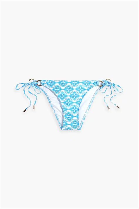 Tortola Embellished Seersucker Low Rise Bikini Briefs Best Deals Sales July Rakuten