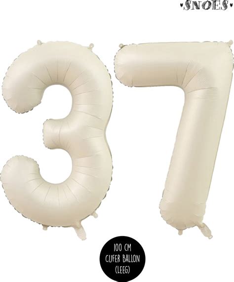 Cijfer Helium Folie Ballon Xl Jaar Cijfer Beige Caramel Satijn Nude Bol