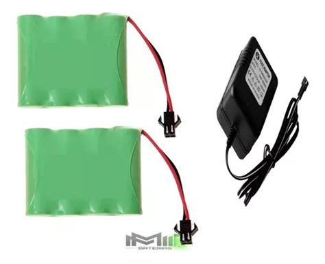 Kit 02 Baterias 4 8v 2700mah Ni Mh Smp02 01 Carregador 4 8 Parcelamento Sem Juros