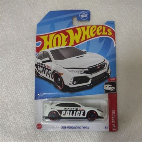 Hot Wheels Honda Civic Type R FK JNC Japan Police HW Rescue