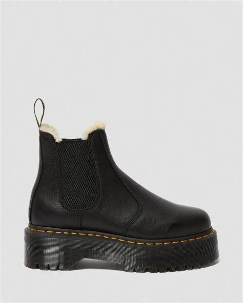 Челси Dr. Martens 2976 Quad Fur-Lined – Black Pisa | MARTENS