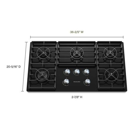 Kitchenaid Kgcc Rbl Inch Gas Cooktop With Electronic Build