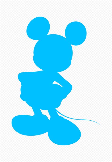 Mickey Mouse Blue Silhouette Hd Png Citypng