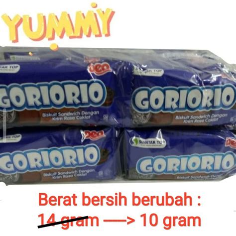 Jual Goriorio Biskuit Sandwich Mini Pack Gorio Isi Bks Shopee