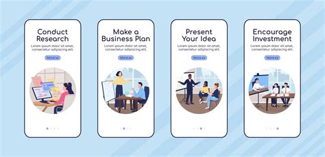 Onboarding Mobile App Screen Flat Vector Template Vector Art At