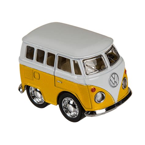 Volkswagen Campervan Little Van Diecast Toy Model Pull Back And Watch